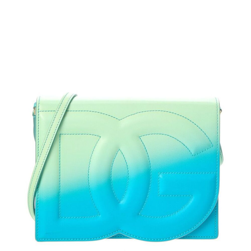 Dolce & Gabbana Logo Leather Crossbody, Blue